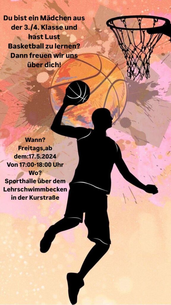 Werbung für die Basketball AG