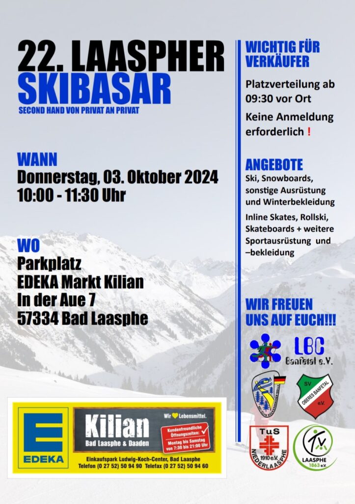 Plakat Werbung für den 22. Laaspher Skibarsar